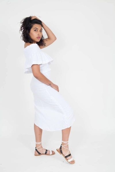 Sir Ines Linen One Shoulder Top In White