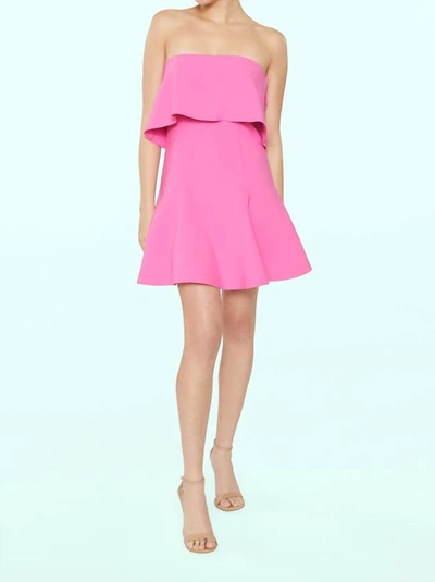 Shop Likely Flouncy Driggs Dress In Pink Sugar In Multi