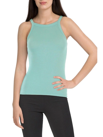 Shop Atm Anthony Thomas Melillo Womens High Neck Ribbed Tank Top In Green