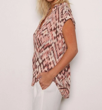 Shop Tart Collections Shana Crinkle Top In Abstract Ikat In Multi