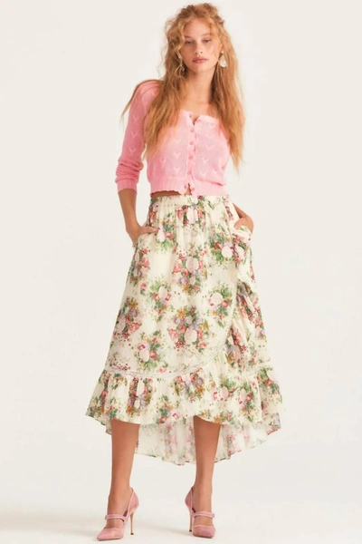 Loveshackfancy Viva Skirt In Shimmering Gemstone In Multi