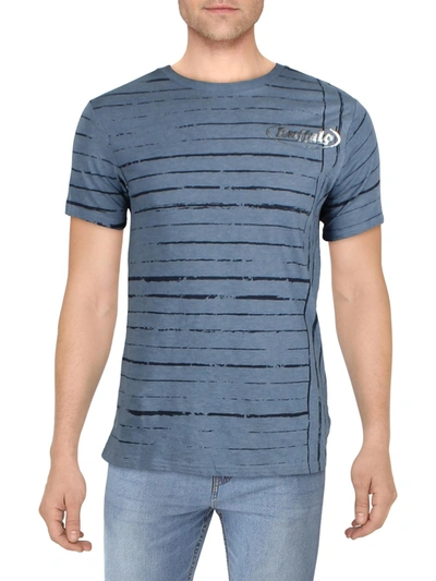 Shop Buffalo David Bitton Nagee Mens Logo Striped T-shirt In Multi