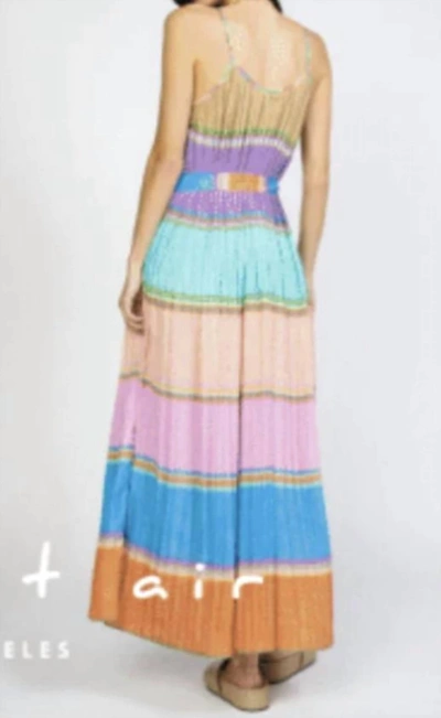 Shop Current Air Color Blocking Pleated Cami Midi Dress In Multi