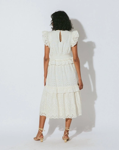 Shop Cleobella Cherie Midi Dress In Ivory In Multi