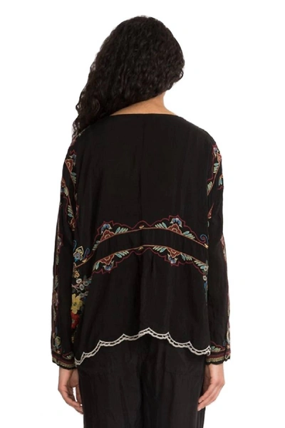 Johnny Was Cabo Button Down Blouse In Black In Black