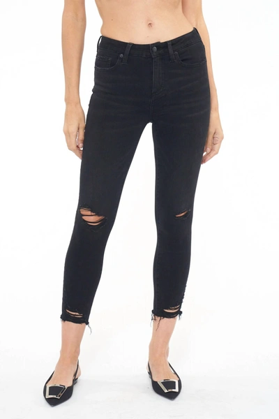 Shop Pistola Audrey Mid Rise Skinny Crop Jeans In Carbon In Grey