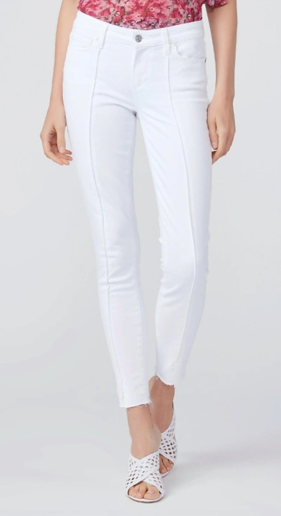 Shop Paige Verdugo Ankle Crop Denim Pant In Crisp White