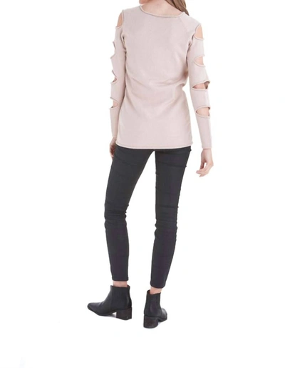 Shop Love Token Gabby Ladder Sleeve Sweater In Beige