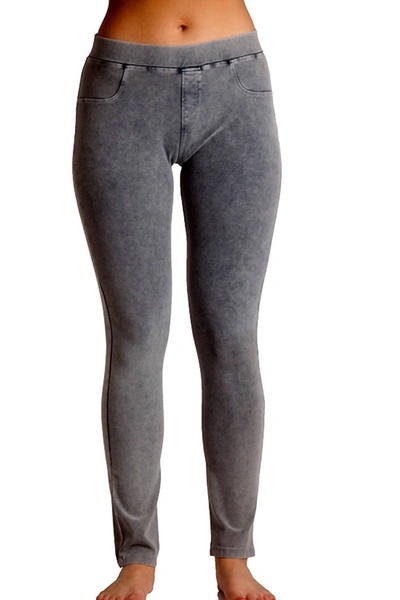 Angel High Rise Jegging In Dark Charcoal In Grey