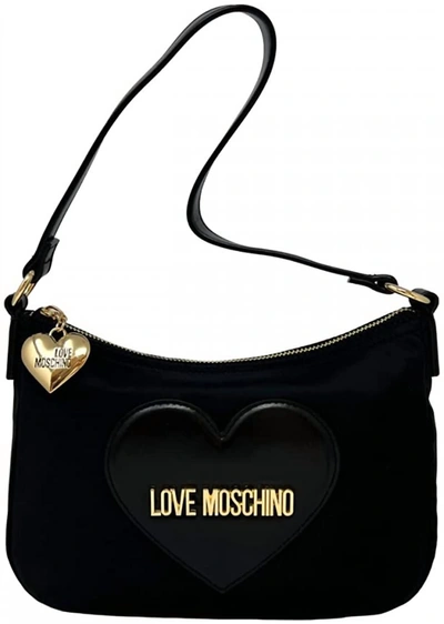 Shop Moschino Full Of Love Bag In Black