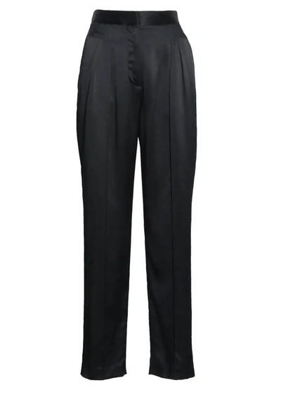 Shop Nili Lotan Lia Charmeuse Pant In Black