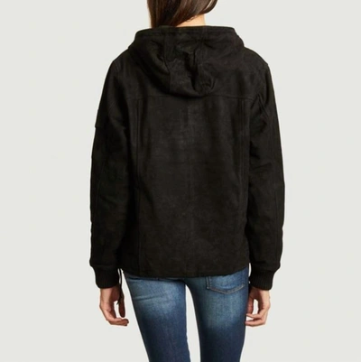 Shop Deadwood Anchor Anorak Suede In Black