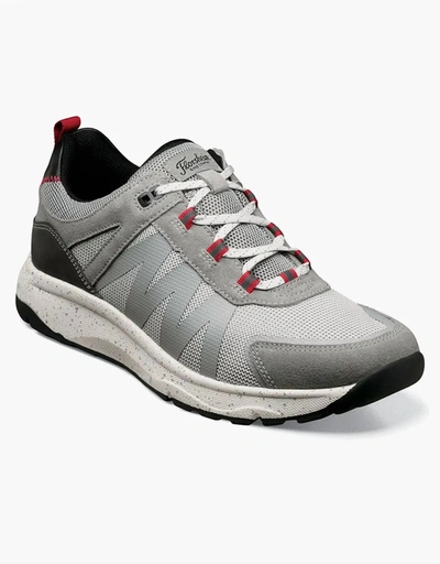 Shop Florsheim Men's Tread Lite Mesh Moc Toe Lace Up Sneaker - Medium In Grey
