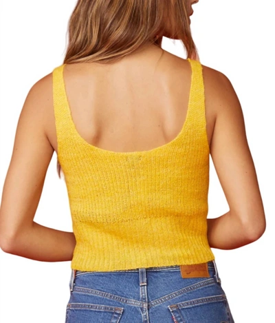 Shop Monrow Mohair V-neck Tank Top In Sunshine In Yellow