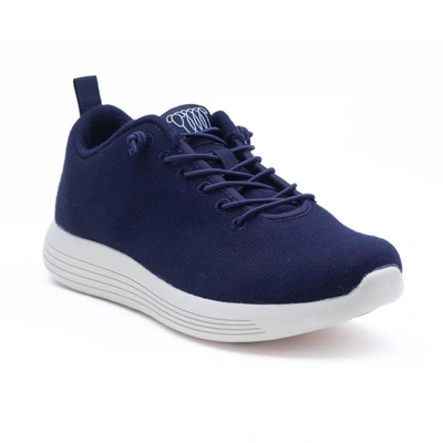 Woolloomooloo Cheviot In Navy In Blue