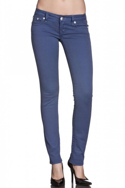 Shop Miss Me Skinny Colored Denim In Cobalt In Blue