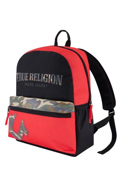Shop True Religion Brand Jeans Kids' 16" Backpack In Red / Black