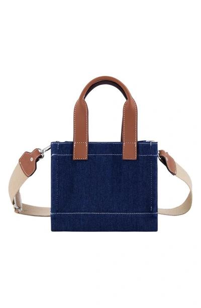True Religion Brand Jeans Tr Mini Denim Tote Bag In Dark Denim