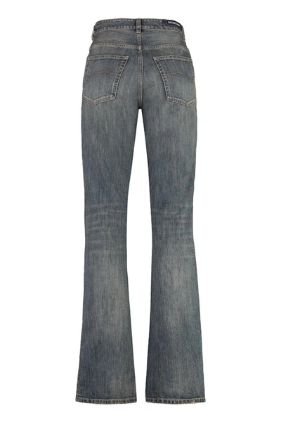 Shop Balenciaga 5-pocket Bootcut Trousers In Denim