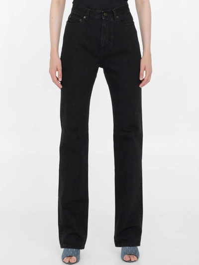 Shop Saint Laurent 90s Style Jeans In Black Denim