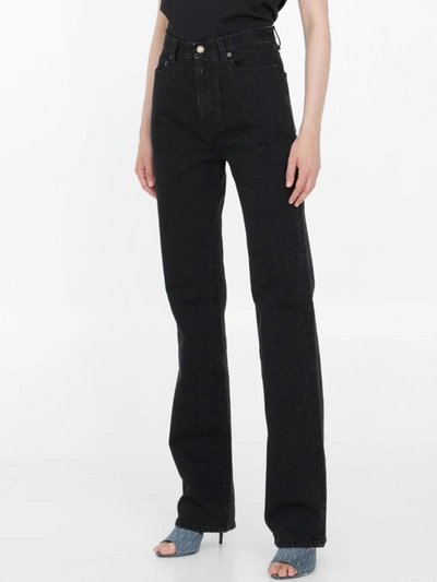 Shop Saint Laurent 90s Style Jeans In Black Denim