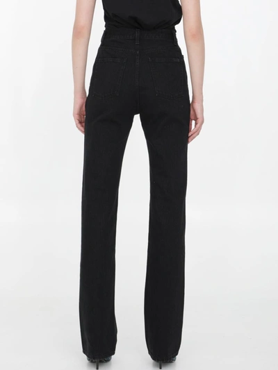 Shop Saint Laurent 90s Style Jeans In Black Denim