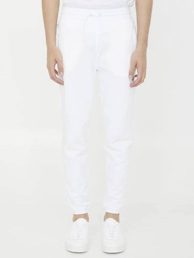 Shop Moncler Genius Cotton Track Pants In White