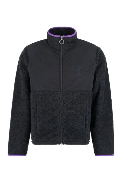Shop Ami Alexandre Mattiussi Fleece Jacket In Black
