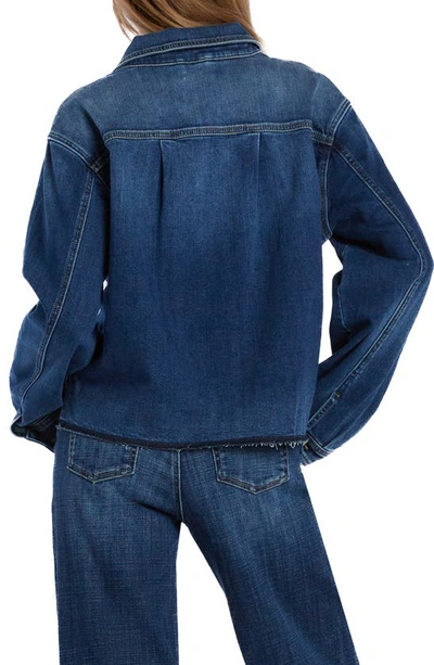 Wash Lab Denim Maddie Denim Jacket In Sail Blue