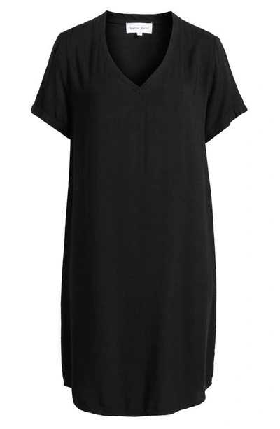 Shop Bella Dahl V-neck T-shirt Dress In Vintage Black