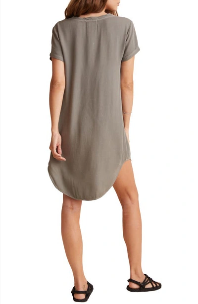 Bella Dahl V-neck T-shirt Dress In Soft Army