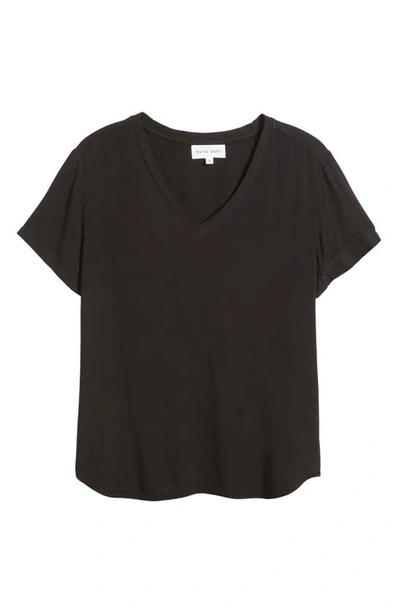 Bella Dahl Raglan V-neck T-shirt In Vintage Black