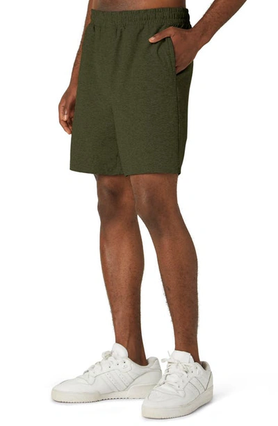 Shop Beyond Yoga Take It Easy Sweat Shorts In Beyond Olive Heather