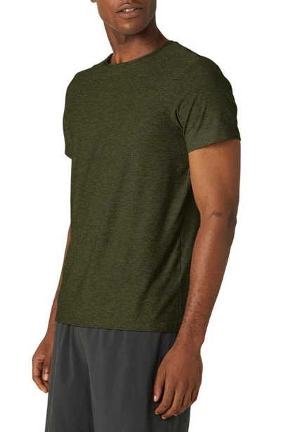 Shop Beyond Yoga Featherweight Always Beyond Performance T-shirt In Beyond Olive Heather