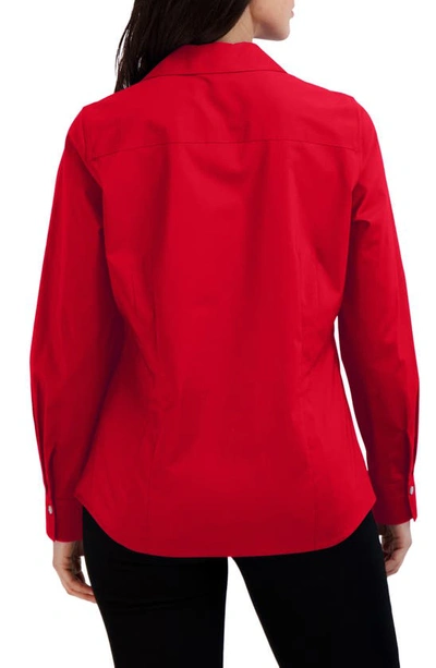 Shop Foxcroft Taylor Stretch Shirt In Simply Red
