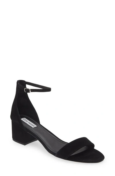 Shop Steve Madden Irenee Block Heel Sandal In Black Suede