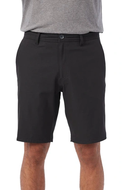 Shop O'neill Reserve Light Check Water Repellent Bermuda Shorts In Black