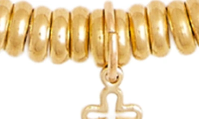 Shop Petit Moments Cruz Beaded Cross Pendant Necklace In Gold