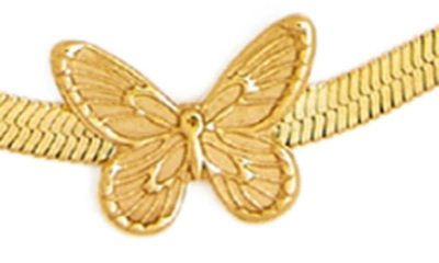 Petit Moments Emil Butterfly Charm Necklace In Gold