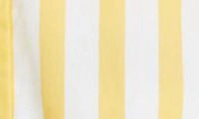 Shop Polo Ralph Lauren Stripe Cotton Button-up Shirt In Yellow/ White Stripe