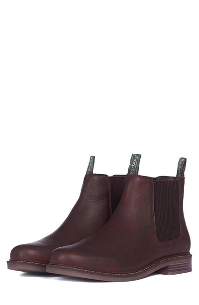 Shop Barbour Farsley Chelsea Boot In Choco Leather