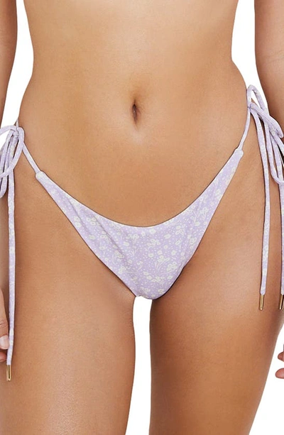 House Of Cb Tie Side Bikini Bottoms In Lilac