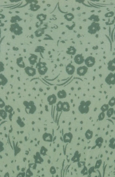 House Of Cb Tie Side Bikini Bottoms In Green Floral