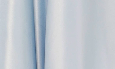 Shop Mac Duggal Feather Trim One-shoulder Gown In Powder Blue