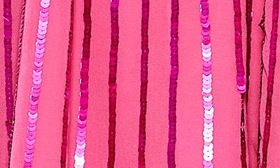 Shop Mac Duggal Embellished Halter Neck Trapeze Minidress In Hot Pink
