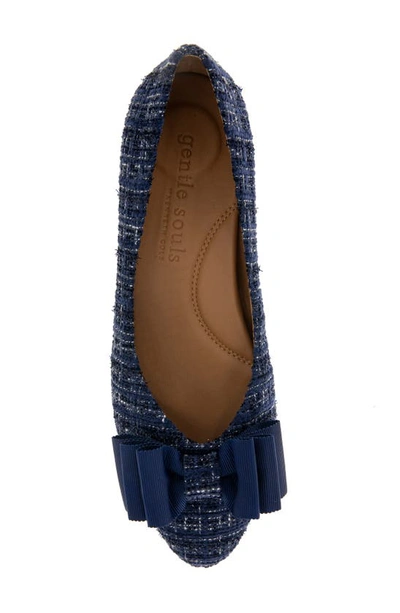Gentle Souls By Kenneth Cole Atlas Flat In Navy Fabric