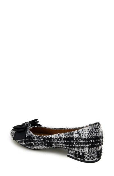 Shop Gentle Souls By Kenneth Cole Atlas Flat In Black/ White Fabric