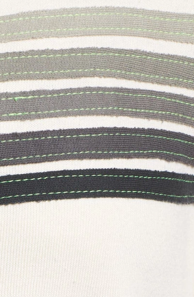 Shop Aviator Nation 5-stripe Zip Hoodie In Vintage White/grey Stripe