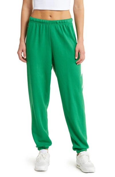 Shop Aviator Nation Bolt Sweatpants In Kelly Green/ White