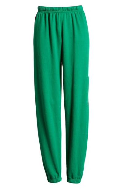 Shop Aviator Nation Bolt Sweatpants In Kelly Green/ White